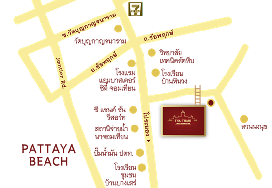 Map to Thaithani Arts and Culture Village