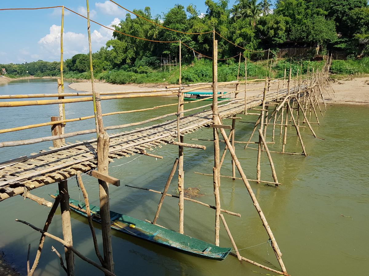 ,Bamboo Bridge @Luang Prabang